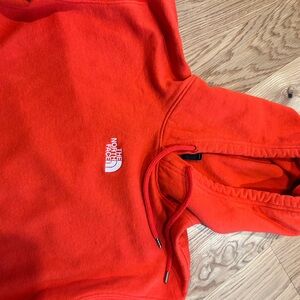 The North Face Women’s cropped Vibrant Orange Hoodie